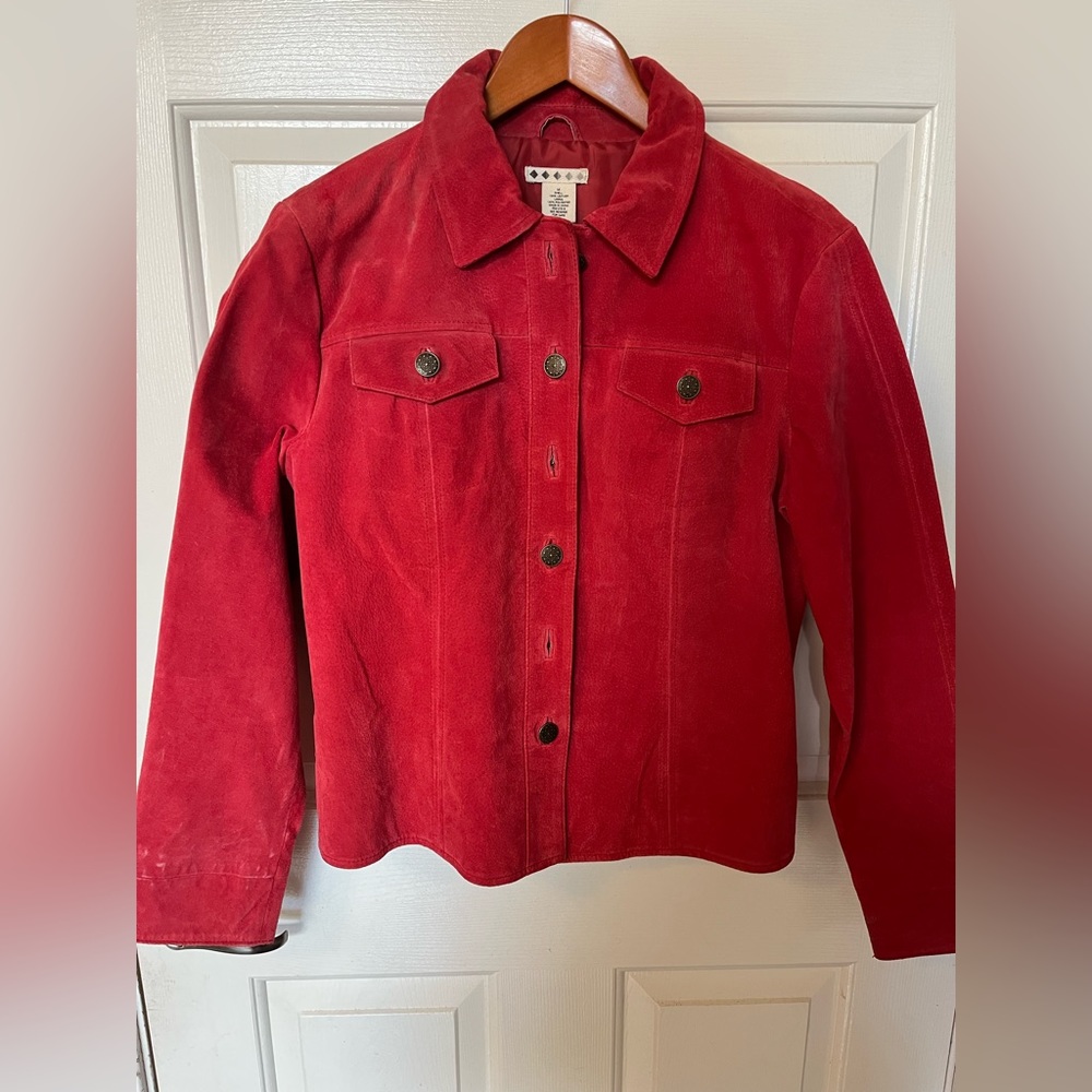 Red Suede Leather Jacket